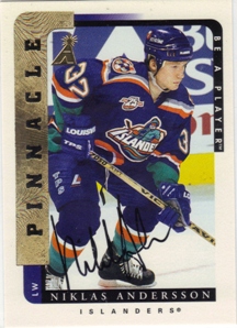 1996-97 Be A Player Autographs #98 Niklas Andersson