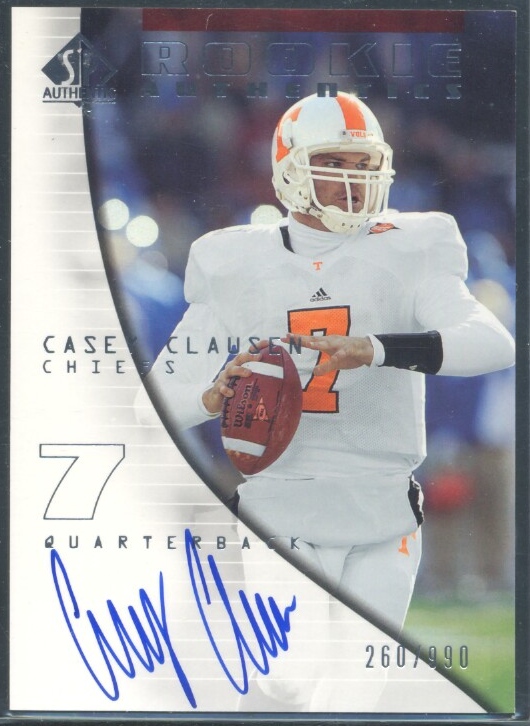2004 SP Authentic #156 Casey Clausen AU RC