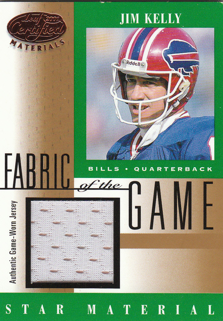 2001 Leaf Certified Materials Fabric of the Game #92BA Jim Kelly