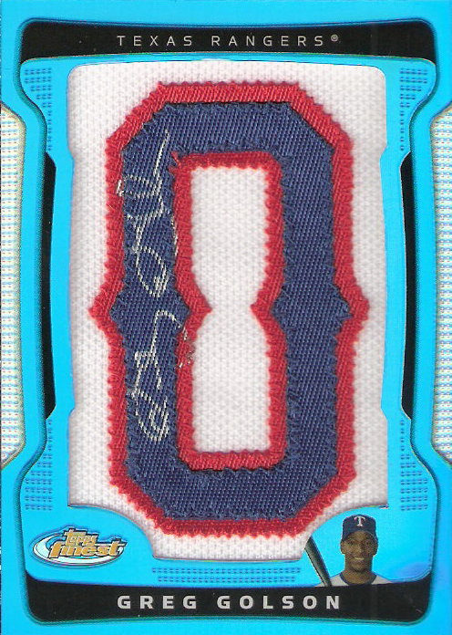 2009 Finest Refractors Blue #158 Greg Golson AU/150 *
