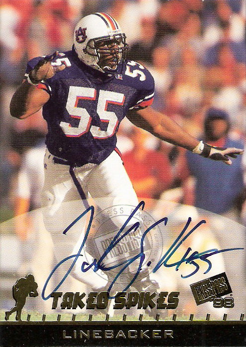 1998 Press Pass Autographs #11 Takeo Spikes