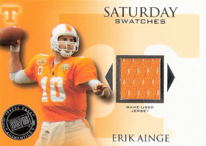 2008 Press Pass Legends Saturday Swatches Silver #SSWEA Erik Ainge SP