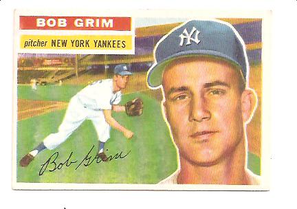 1956 Topps #52 Bob Grim DP