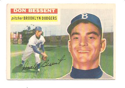 1956 Topps #184 Don Bessent RC