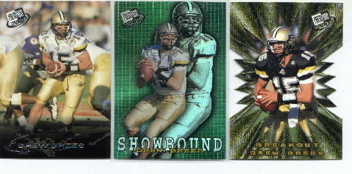 Drew Brees, 2001 Press Pass Showbound Insert Card #SB1