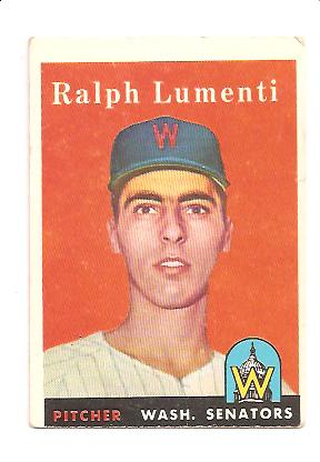 1958 Topps #369 Ralph Lumenti RC