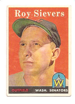 1958 Topps #250 Roy Sievers