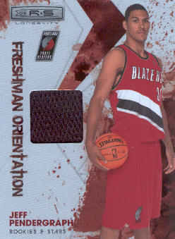 2009-10 Rookies and Stars Longevity Freshman Orientation Materials Jerseys #29 Jeff Pendergraph