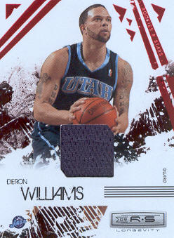2009-10 Rookies and Stars Longevity Materials Ruby #93 Deron Williams/250