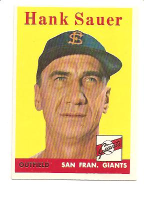 1958 Topps #378 Hank Sauer