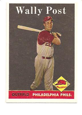 1958 Topps #387 Wally Post
