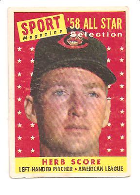 1958 Topps #495 Herb Score AS