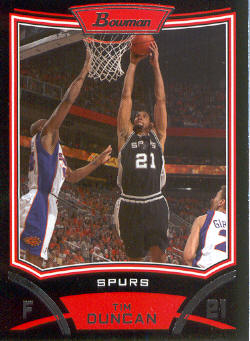 2008-09 Bowman #21 Tim Duncan