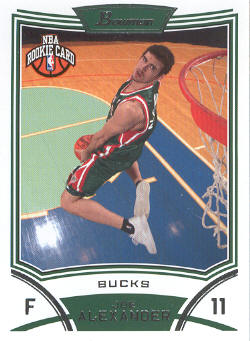 2008-09 Bowman #118 Joe Alexander RC