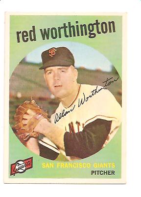 1959 Topps #28 Al Worthington
