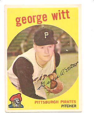 1959 Topps #110 George Witt RC