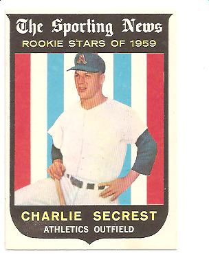 1959 Topps #140 Charlie Secrest RS RC