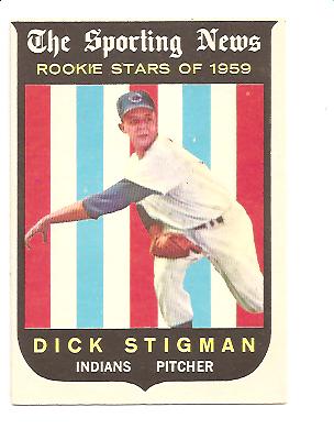 1959 Topps #142 Dick Stigman RS RC