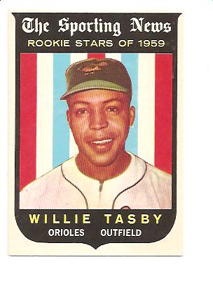 1959 Topps #143 Willie Tasby RS RC