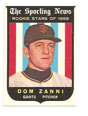 1959 Topps #145 Dom Zanni RS RC