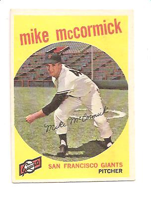 1959 Topps #148 Mike McCormick