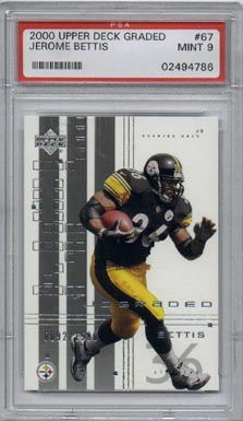 2000 Upper Deck Graded Football #67 Jerome Bettis PSA Mint 9 Pittsburgh STEELERS NICE!!