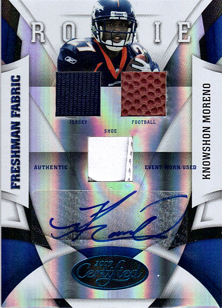2009 Certified Mirror Blue #228 Knowshon Moreno JSY AU/25