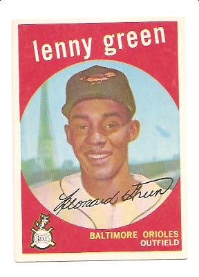 1959 Topps #209 Lenny Green