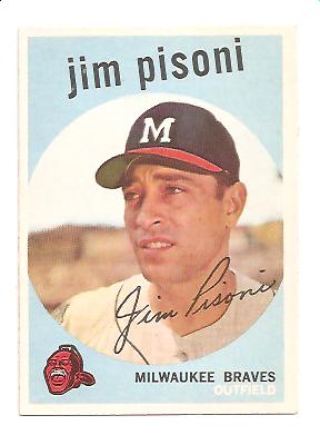 1959 Topps #259A Jim Pisoni GB