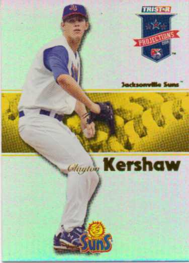 2008 TRISTAR PROjections Reflectives Yellow #263 Clayton Kershaw