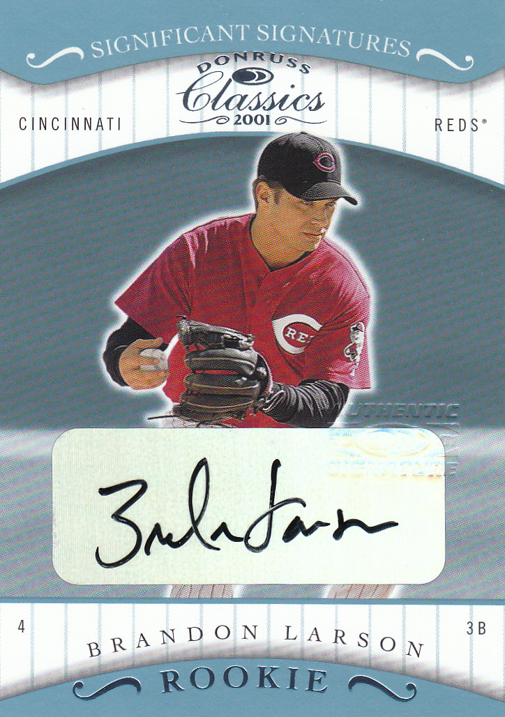 2001 Donruss Classics Significant Signatures #116 Brandon Larson
