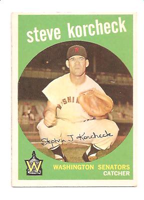 1959 Topps #284A Steve Korcheck GB