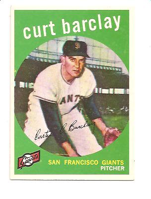 1959 Topps #307 Curt Barclay