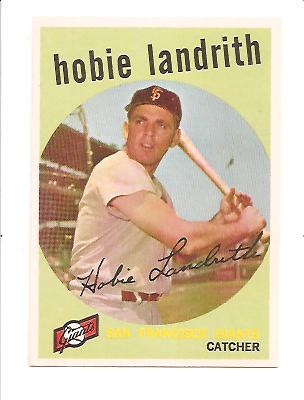 1959 Topps #422 Hobie Landrith