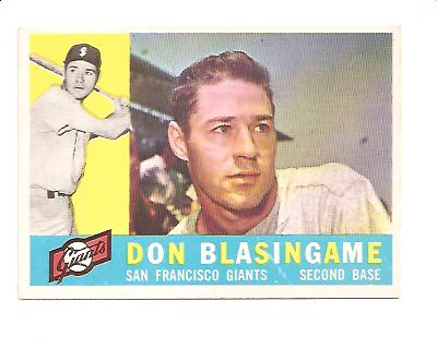 1960 Topps #397A Don Blasingame WB