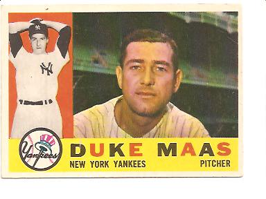 1960 Topps #421 Duke Maas