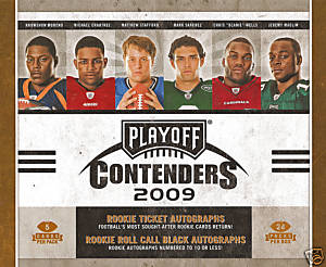 2009 Playoff Contenders Football Factory Sealed Hobby Box - 4 AUTOGRAPHS Per Box - Possible Matthew Stafford Brett Favre Dan Marino Jim Brown Emmitt Smith Joe Namath + A Pack Of Sleeves - In Stock