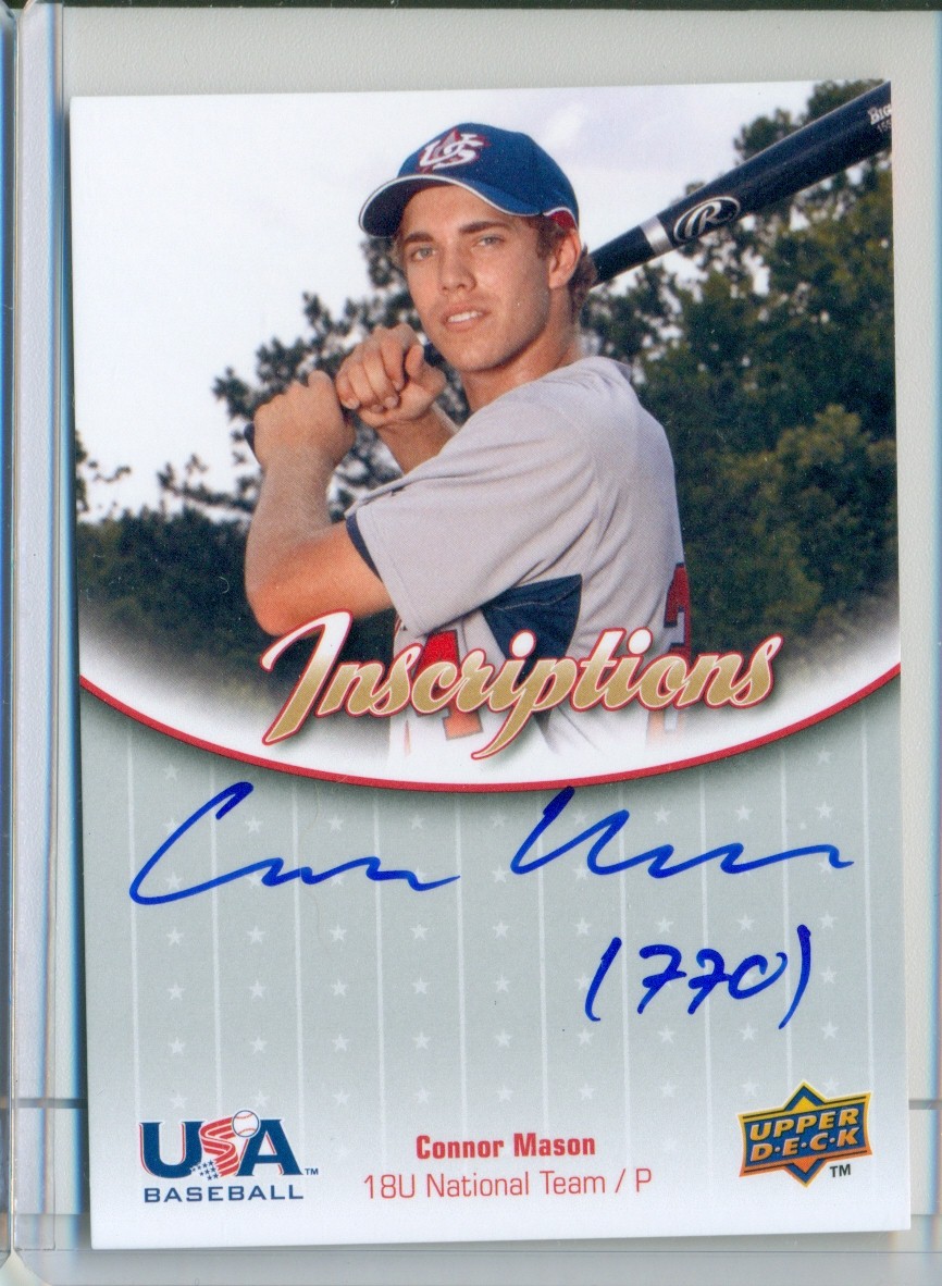 2009-10 USA Baseball 18U National Team Inscriptions Autographs #CM Connor Mason