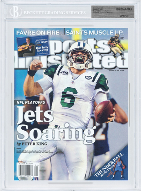 SPORTS ILLUSTRATED BGS Uncirculated MARK SANCHEZ 1/25/10
