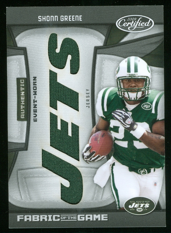 2009 Certified Rookie Fabric of the Game Team Die Cut #10 Shonn Greene