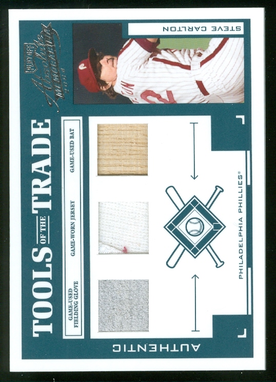 2004 Absolute Memorabilia Tools of the Trade Material Trio #137 Steve Carlton/25