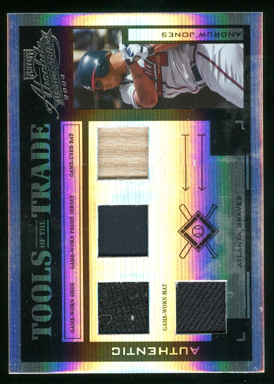2004 Absolute Memorabilia Tools of the Trade Material Quad PS #12 Andruw Jones A/10
