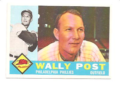 1960 Topps #13 Wally Post