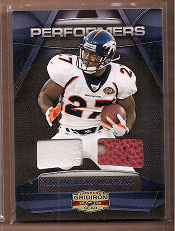 2009 Donruss Gridiron Gear Performers Materials Combos Prime #1 Knowshon Moreno