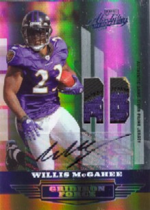 2008 Absolute Memorabilia Gridiron Force Material Autographs Prime Position #23 Willis McGahee/1