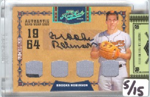 2008 Prime Cuts Timeline Signature Materials Quads #7 Brooks Robinson/15