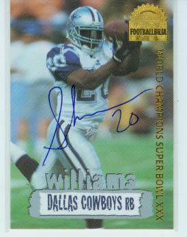 1996 Collector's Edge Cowboybilia Autographs #DCA3 Sherman Williams/4000