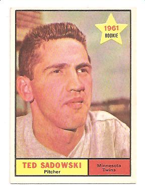 1961 Topps #254 Ted Sadowski RC