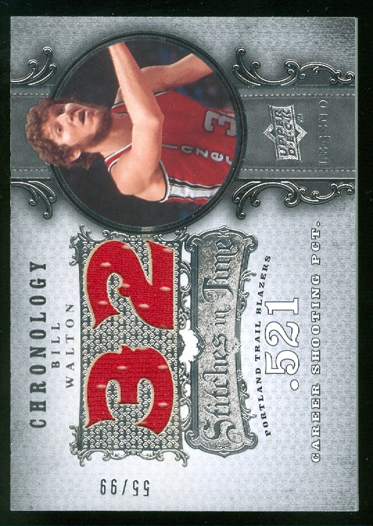 2007-08 Chronology Stitches in Time #BW Bill Walton L