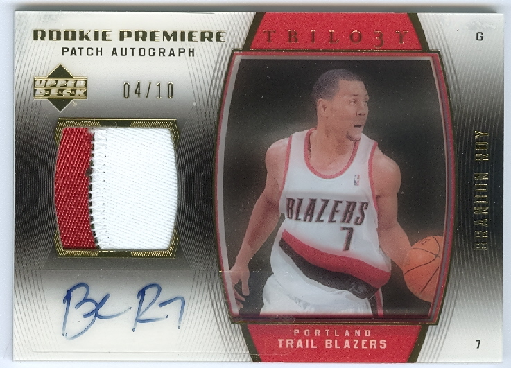 2006-07 Upper Deck Trilogy Gold #97 Brandon Roy JSY AU